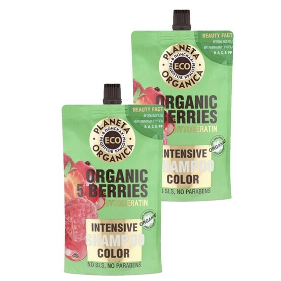 Planeta Organica Шампунь д/волос ECO 200мл Organic 5 berries яркость цвета Planeta Organica Шампунь д/волос ECO 200мл Organic 5 berries яркость цвета