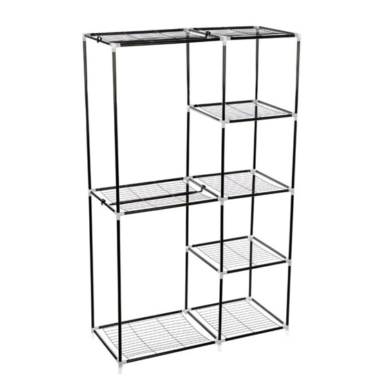 Этажерка металлическая 5-ти ярусная 100*45*170 см черный Рыжий кот (1/5)