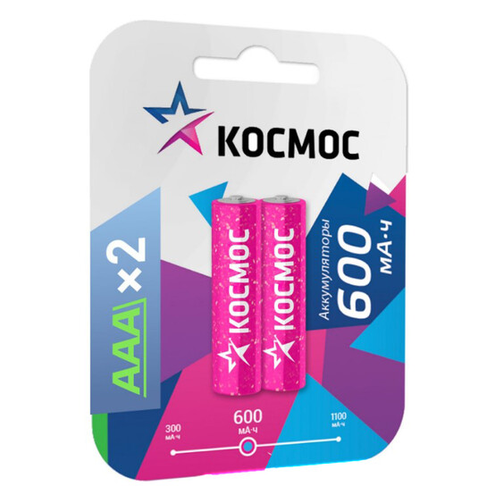 Аккумулятор Космос R03 NI-MH 600 mAh (10131010/181120/0188559/04, Китай) Аккумулятор Космос R03 NI-MH 600 mAh (10131010/181120/0188559/04, Китай)