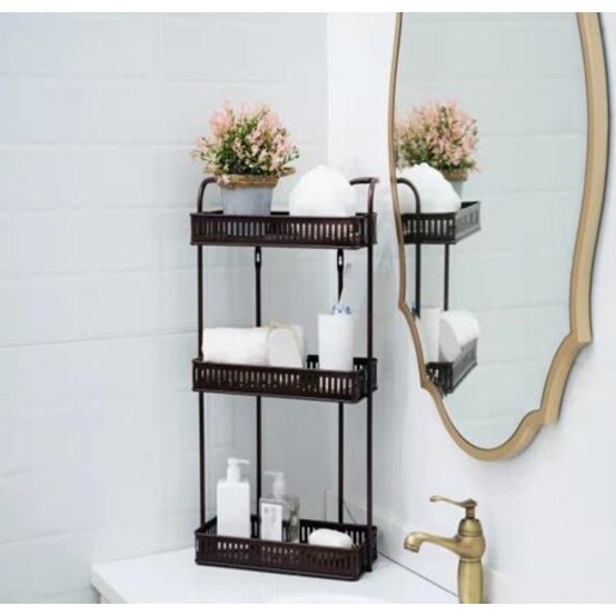Полка металлическая для ванной 3-х ярусная 35*16*60 см BD-HP004 Baizheng (1/8)