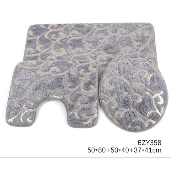 Коврик для ванной 50*80/45*50/37*41 серый BZY358 Baizheng (30) Коврик для ванной 50*80/45*50/37*41 серый BZY358 Baizheng (30)
