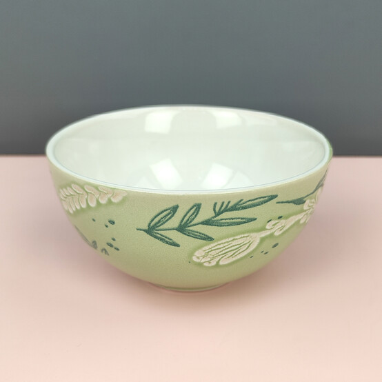 Салатник фарфоровый 12 см 350 мл Grassy Коралл (1/12)