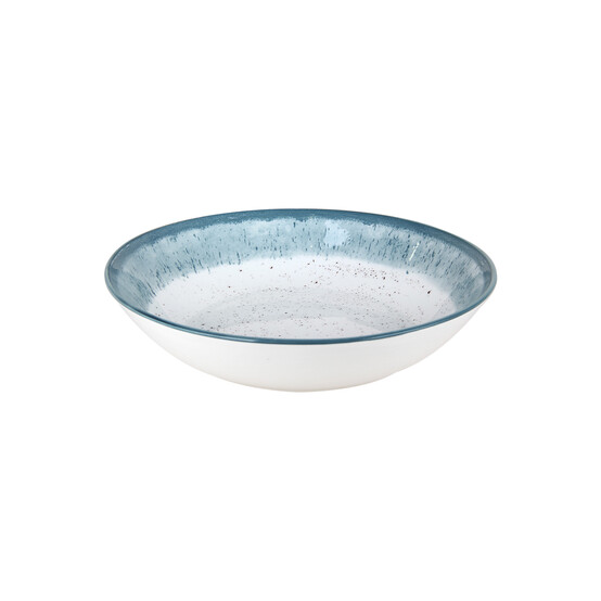 Тарелка фарфоровая суповая 20 см 800 мл Rustic blue Коралл (1/12)