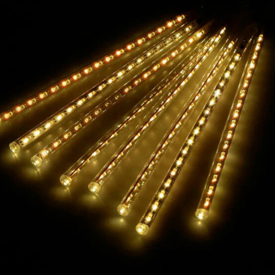 Гирлянда светодиодная 8 ламп по 30 см 288 led сосульки желтая Там там (1/50)