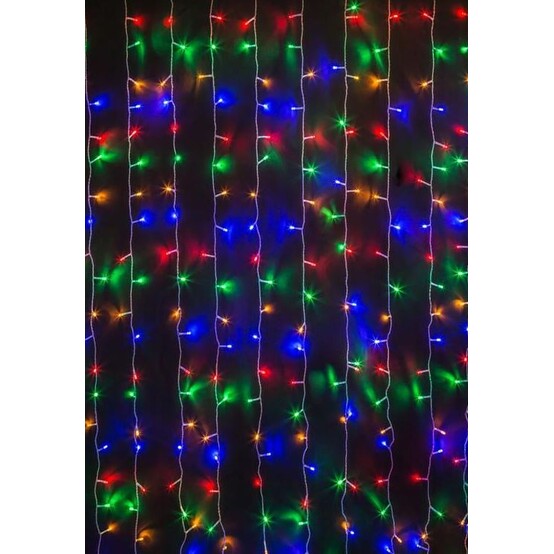 Гирлянда светодиодная 1,5*1,5 м 160 led сетка мультиколор Baizheng (1/100)