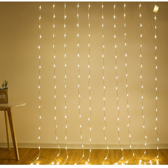 Гирлянда светодиодная 3*2 м 300 led дождь желтый Baizheng (1/100)