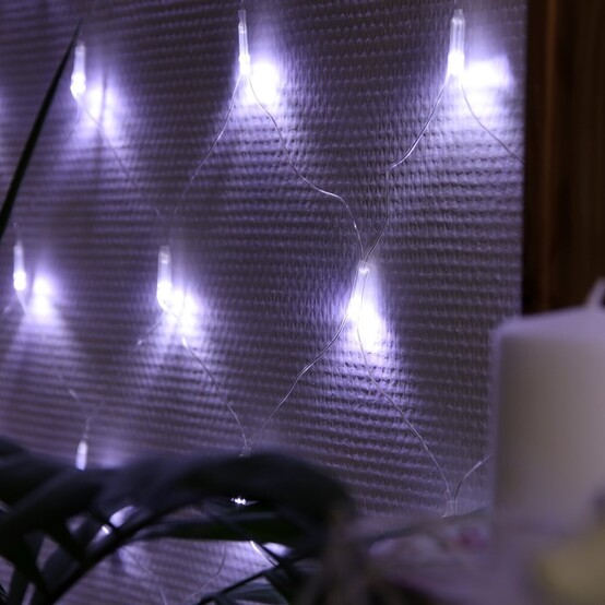 Гирлянда светодиодная 3*2 м 320 led сетка белая Baizheng (1/100)
