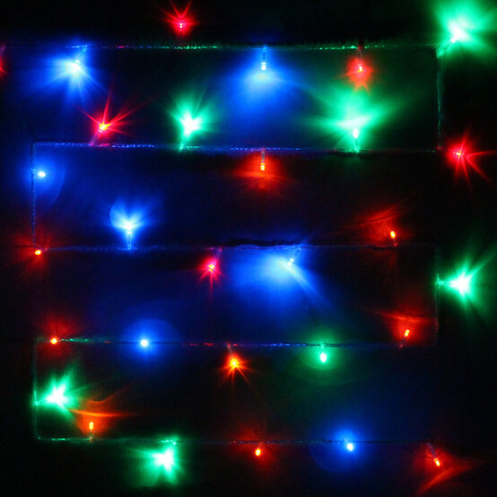 Гирлянда светодиодная 9,5 м 100 led 8 реж мультицвет Серпантин (1/140)