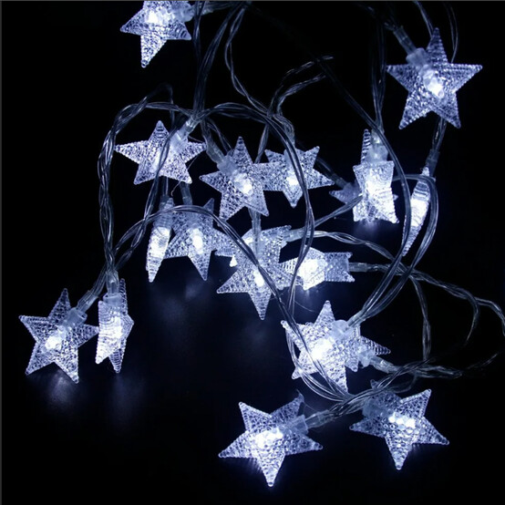 Гирлянда светодиодная 5 м 50 led звезда точками белый Baizheng (1/24)