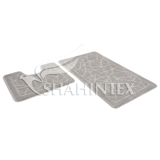 Коврик для ванной PP 001 60*100/60*50 серый 50 Шахинтекс (15)