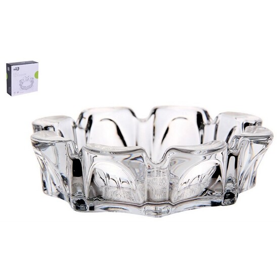 Пепельница стеклянная 11 см край с выемками под упак прозрачный Glass Ware Коралл (1/1)