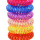 Набор резинок-спиралей 2шт, ребро, пластик, d3,5см, 6 цветов