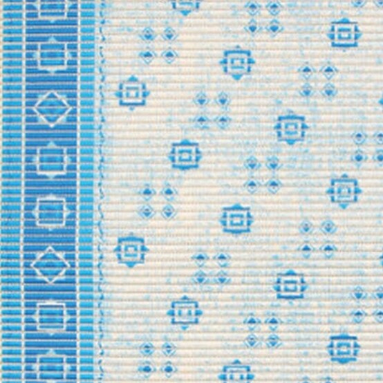 Коврик для ванной ПВХ 0,65х15м 7016C (голубой с бордюром)