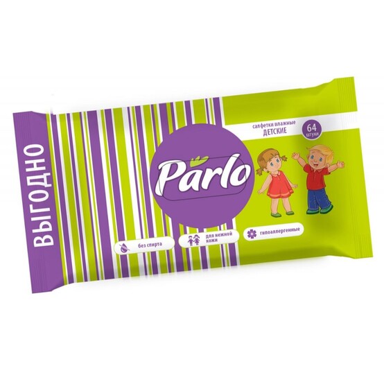 PARLO Влажные салфетки для детей 64шт PARLO Влажные салфетки для детей 64шт