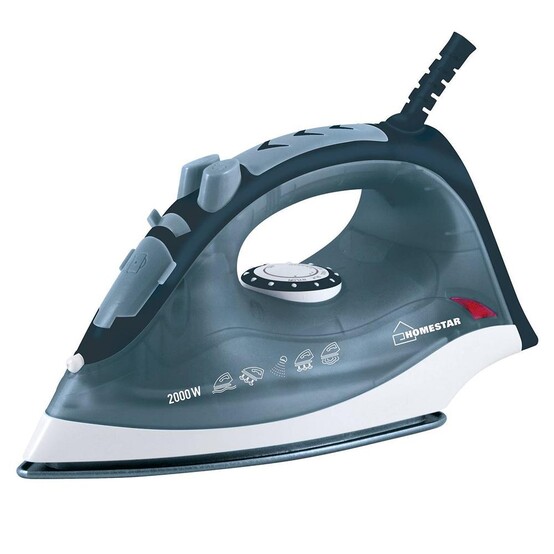 Утюг 2 кВт керамическое покрытие серый HS-4003 HomeStar (1/10) Утюг 2 кВт керамическое покрытие серый HS-4003 HomeStar (1/10)