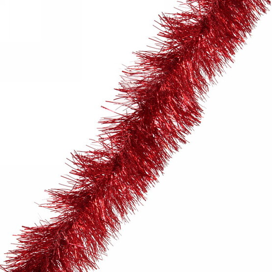 Мишура d-13 см длина 2 м красный Искристое сияние Серпантин (1/100)
