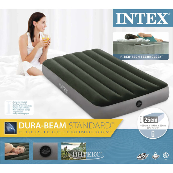 Матрас надувной 191*99*25 см Intex (1/4)