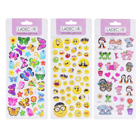 LADECOR Наклейка детская, 24х10см, пластик, 3-5 дизайнов, арт.12-08 LADECOR Наклейка детская, 24х10см, пластик, 3-5 дизайнов, арт.12-08