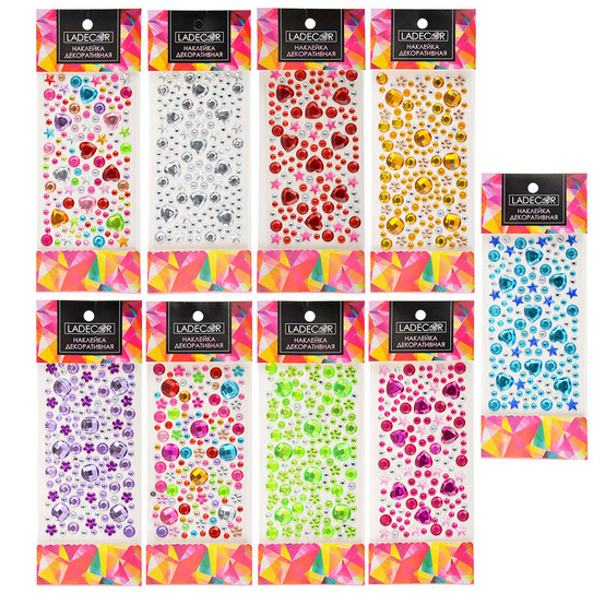 LADECOR Наклейка декоративная, ПВХ, 28х10,5см, 10 цветов