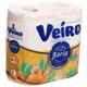 Туалетная бумага VEIRO Floria ароматизированная 2-сл 4 рулона оранжевая/Цветущий апельс