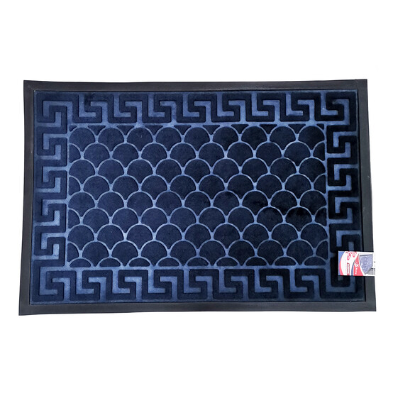 Коврик придверный BAIZHENG "Вязь" 60*90 Синий (Bay) (40)