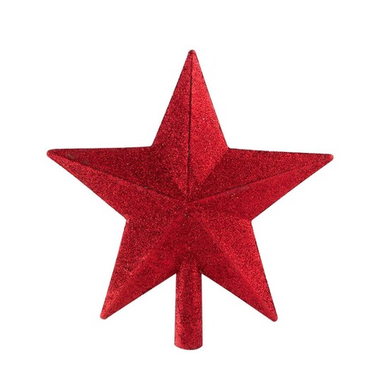 Верхушка пластиковая на елку Звезда 19 см красный SYSDX-351901 Волшебная страна (1/300)