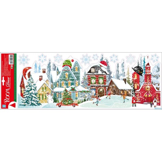 Стикер ПВХ 21*53 см влагостойкий Сказочный город Room Decor (1/1)