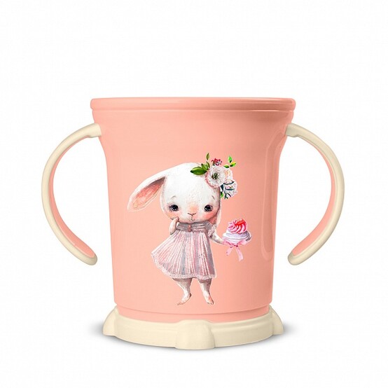Чашка детская с декором 270мл (светло-розовый) (Базовый)