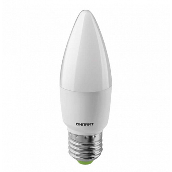 Лампа LED свеча OLL-C37-10-6.5K-E27-FR