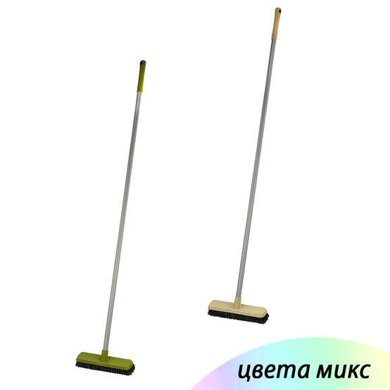 Швабра-щетка пластиковая 138*23 см Черенок металл микс Baizheng (1/60)