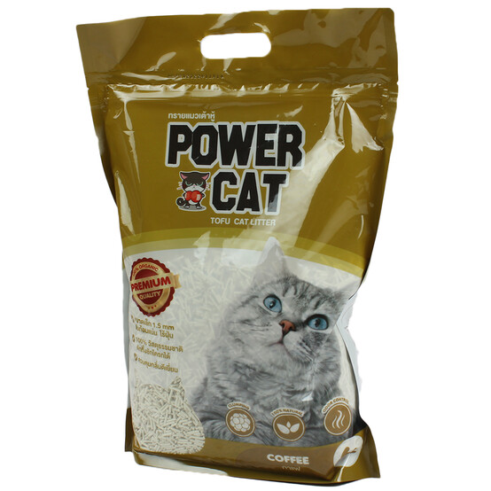 Наполнитель соевый комкующийся для туалета кошек 6 л 2,6 кг Power cat (1/6)