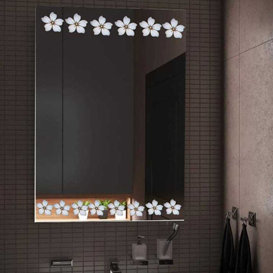 Зеркало 50*70 см с LED-подсветкой цветы LED-07-50*70 (Bay) (8)