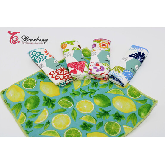 Салфетки микрофибра 30*30 см 5 шт микс Baizheng (1/200) Салфетки микрофибра 30*30 см 5 шт микс Baizheng (1/200)