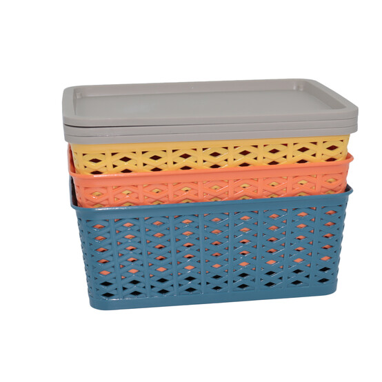 Корзина с крышкой 26*19*10см QY-2169 Корзина с крышкой 26*19*10см QY-2169