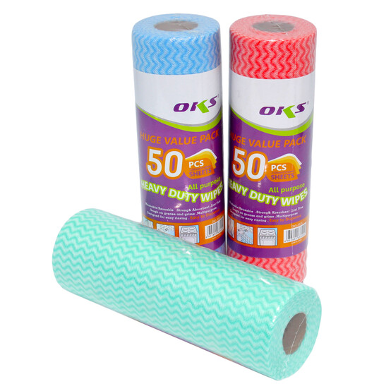 Салфетки для уборки 33*25 см 50 шт в рулоне OKS-3325