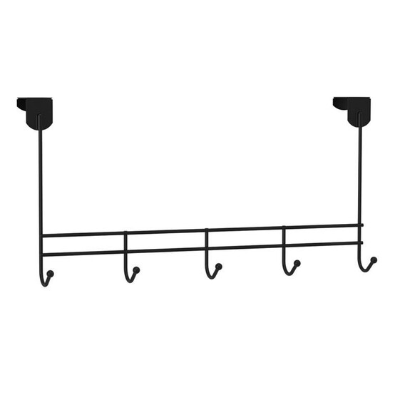 Вешалка металлическая надверная 42,5*8*21 см черный НОТА 5 ЗМИ (1/5)