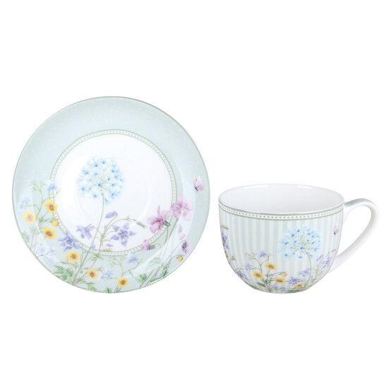 Набор фарфоровый чайный 2 пр 300 мл Summer meadow Коралл (1/1)