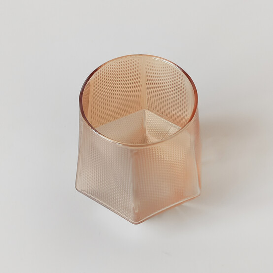 Стакан стеклянный 340 мл 6226 Emboss amber Коралл (6/6)
