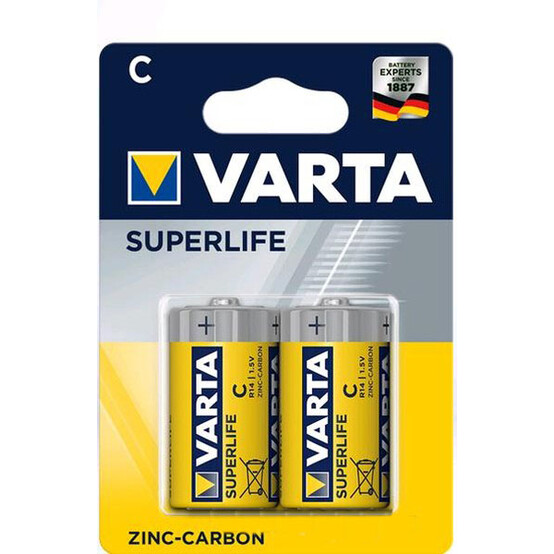 Батарейка VARTA SUPERLIFE C бл. 2 02014101412 (1шт) Батарейка VARTA SUPERLIFE C бл. 2 02014101412 (1шт)