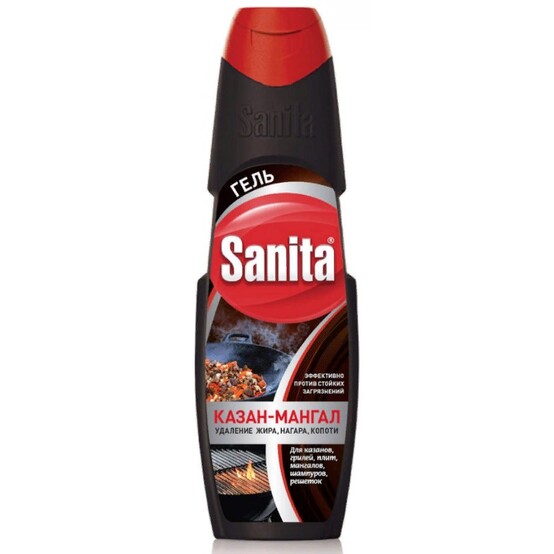 SANITA Средство чистящее быстрого действия гель Казан-мангал 500г/18806 SANITA Средство чистящее быстрого действия гель Казан-мангал 500г/18806
