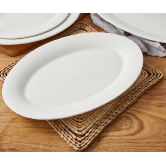 Блюдо фарфоровое 25*17 см овал белый Horeca Мфк (1/50)