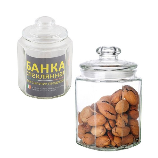 Банка стеклянная для продуктов 1500 мл стекл крышка Lattina Mallony (1/24)