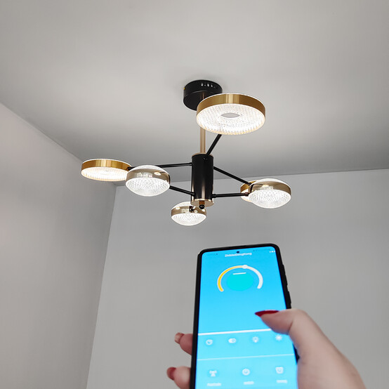 Люстра светодиодная 75*41 см 90Вт 11250 LM 30м2 3 цвета пульт кофе черный Baizheng (1/1) Люстра светодиодная 75*41 см 90Вт 11250 LM 30м2 3 цвета пульт кофе черный Baizheng (1/1)