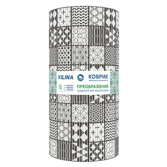 Коврик для ванной ПВХ 0,65*15м ПРЕОБРАЖЕНИЕ 218PT-grey