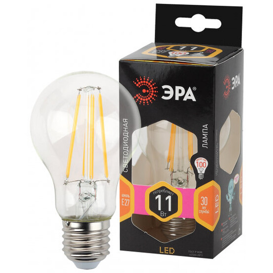 Лампа светодиодная Эра F-LED A60-11W-827-E27