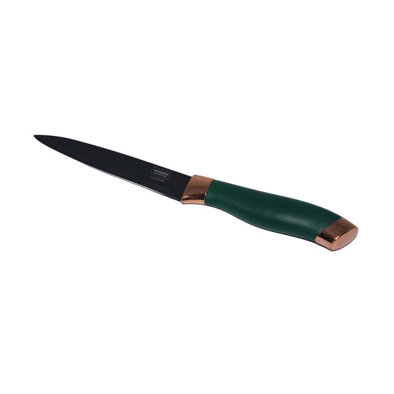 Нож нерж сталь лезвие 12,7 см 24,5*2,5*2 см унивесал пласт ручка зеленый Bobssen Baizheng (1/360)