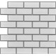 Панель стеновая ПВХ  Эклектика Маттоне 3D (белый кирпич с серыми швами) 0,595х0,595м (6)
