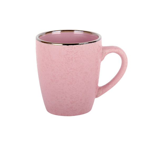 Кружка керамическая 350 мл розовый Elite pink Коралл (1/12)