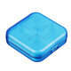 Контейнер пластиковый для таблеток 4 ячейки 68*68*26 мм в ассортименте Ecos (1/48)