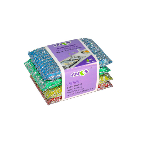 Губки для посуды 4 шт 13*9*1,8 см OKS-3033 Губки для посуды 4 шт 13*9*1,8 см OKS-3033